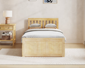 Elwood Solid Pine Single Storage Bed