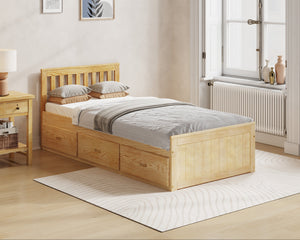 Elwood Solid Pine Single Storage Bed