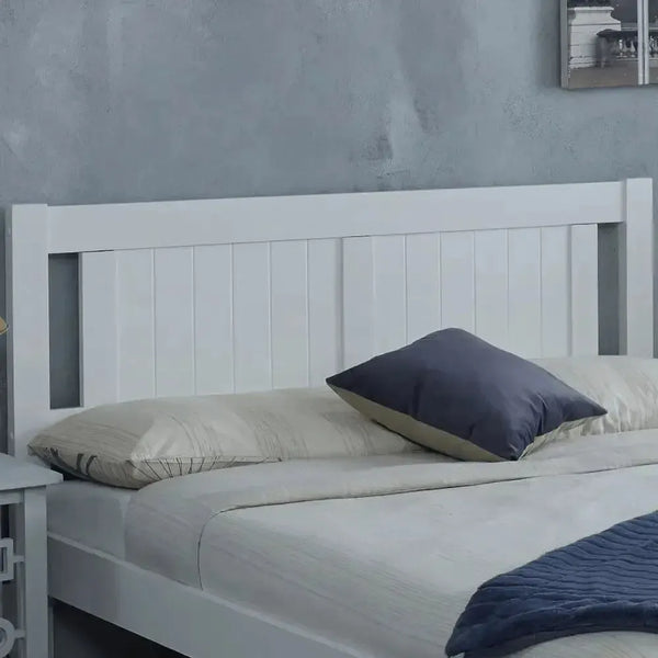 Elysian White Wooden Bed