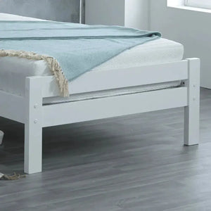 Elysian White Wooden Bed