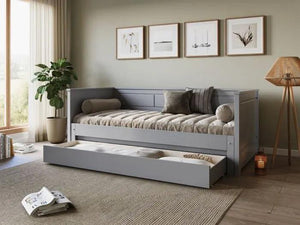 Erika Grey Guest Bed with Trundle