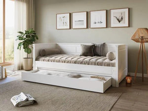 Erika White Guest Bed with Trundle