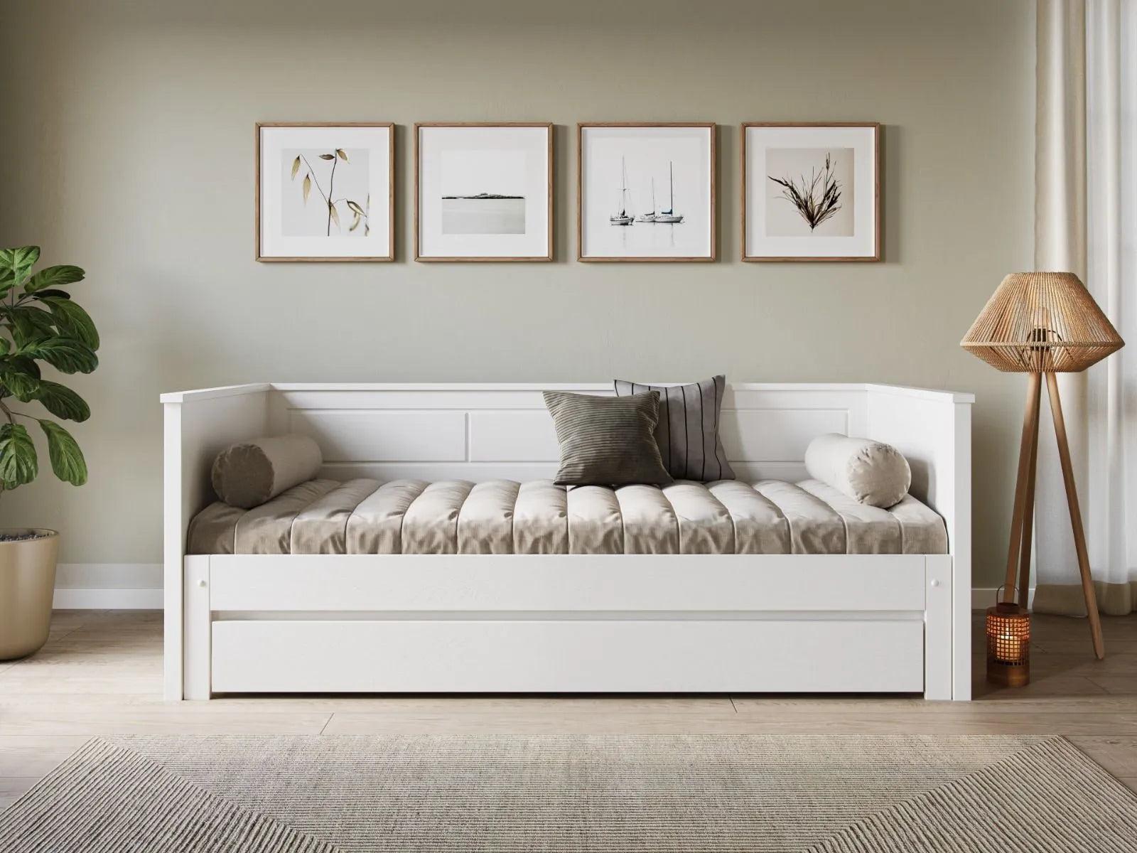 Erika White Guest Bed with Trundle