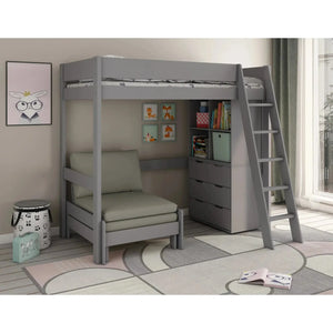 Estella Highsleeper with Sofabed, Chest & Cube Storage