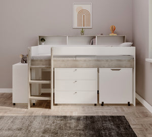Eton Mid Sleeper Bed with Desk & Storage