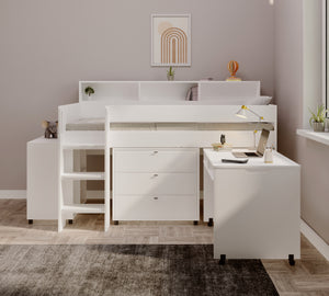 Eton Mid Sleeper Bed with Desk & Storage