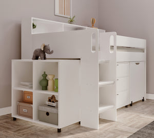 Eton Mid Sleeper Bed with Desk & Storage