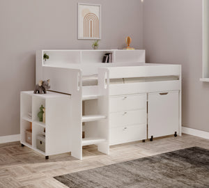 Eton Mid Sleeper Bed with Desk & Storage