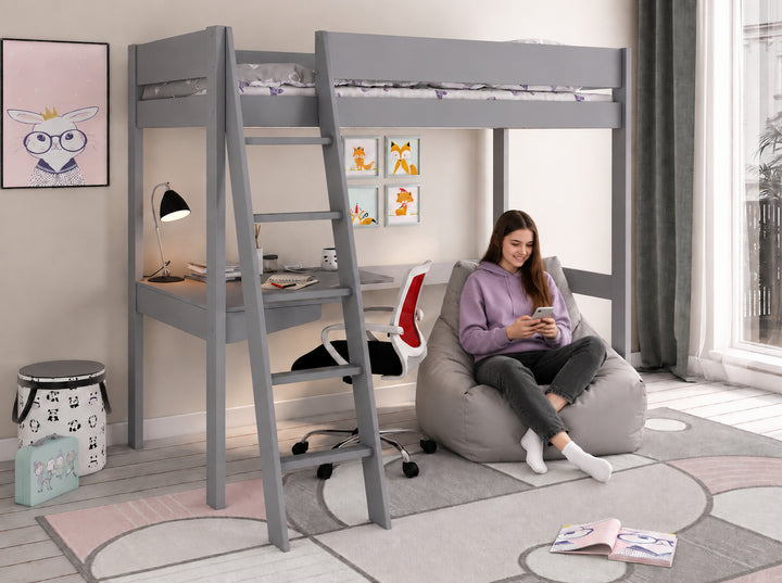 Richmond High Sleeper with Corner Desk & Bean Bag