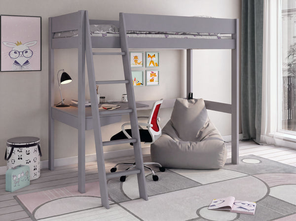 Richmond High Sleeper with Corner Desk & Bean Bag