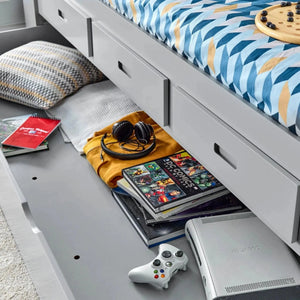 Florence Grey Guest Bed with Optional Trundle