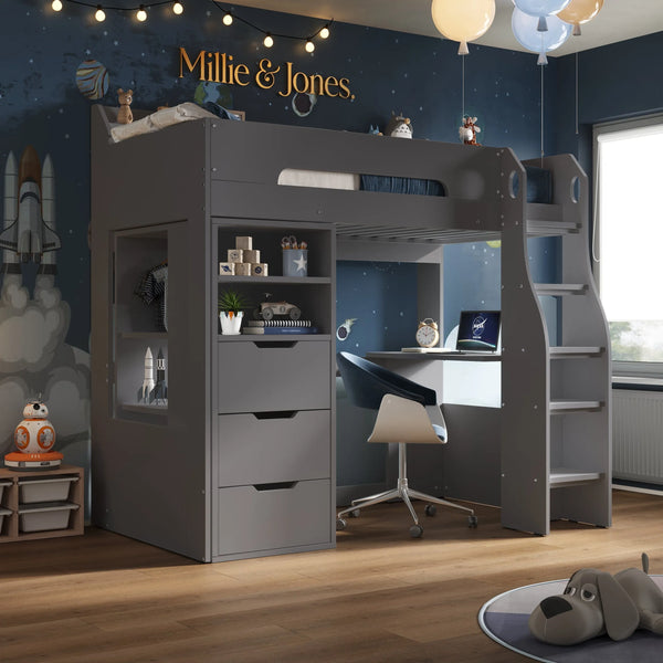 Galaxy Storage High Sleeper Bed