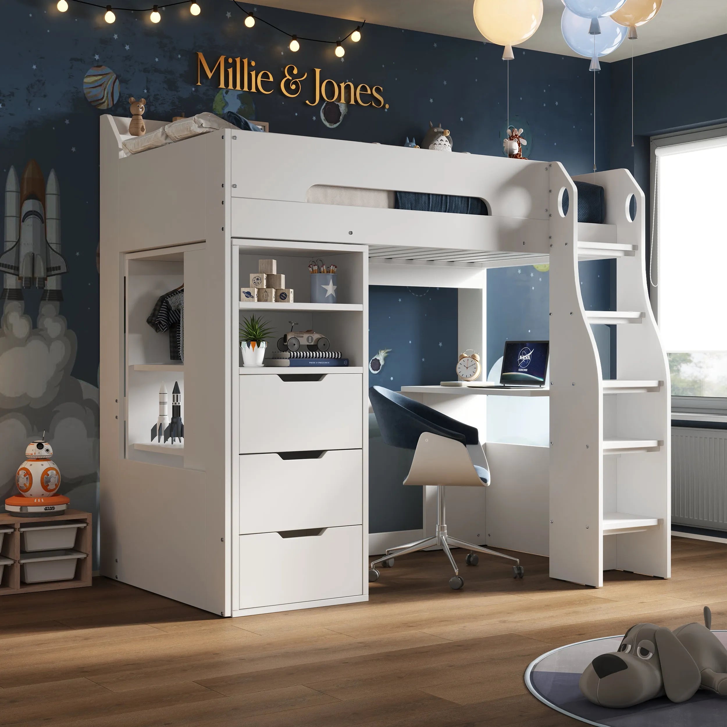 Galaxy Storage High Sleeper Bed