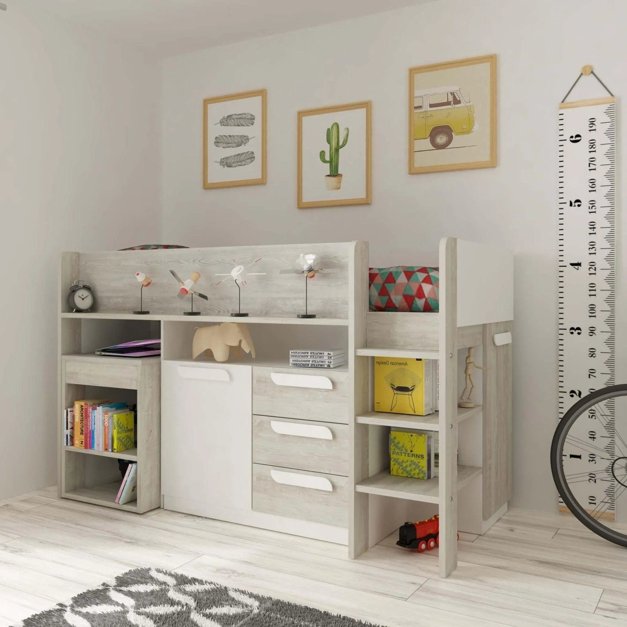 girona-mid-sleeper-bed-with-pull-out-desk-cupboard-drawers