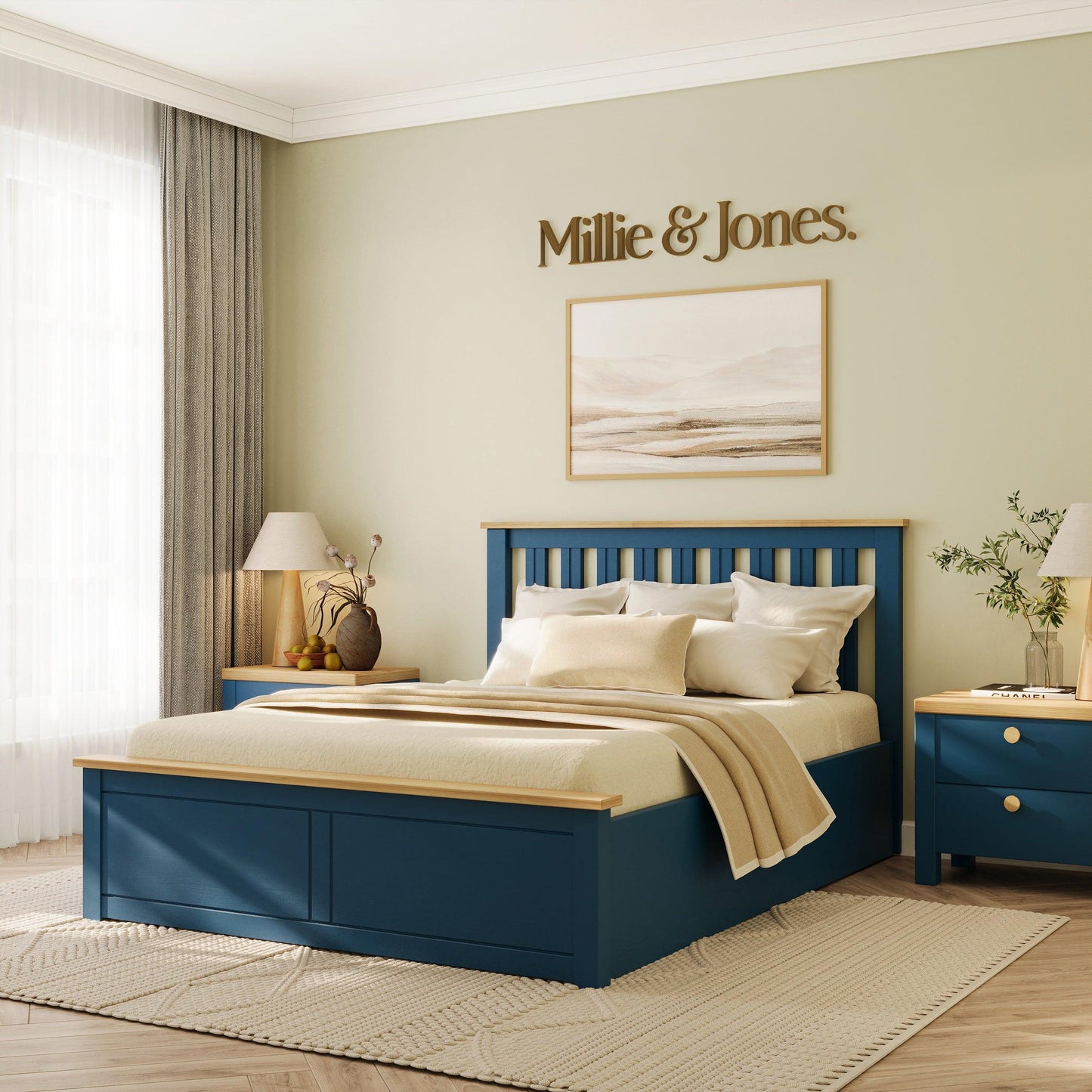 The Solis Ottoman Double Bed - Millie & Jones