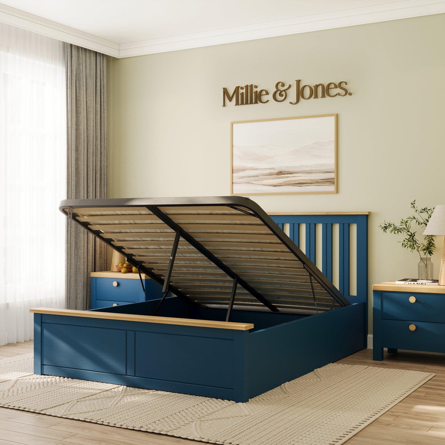 The Solis Ottoman Double Bed - Millie & Jones