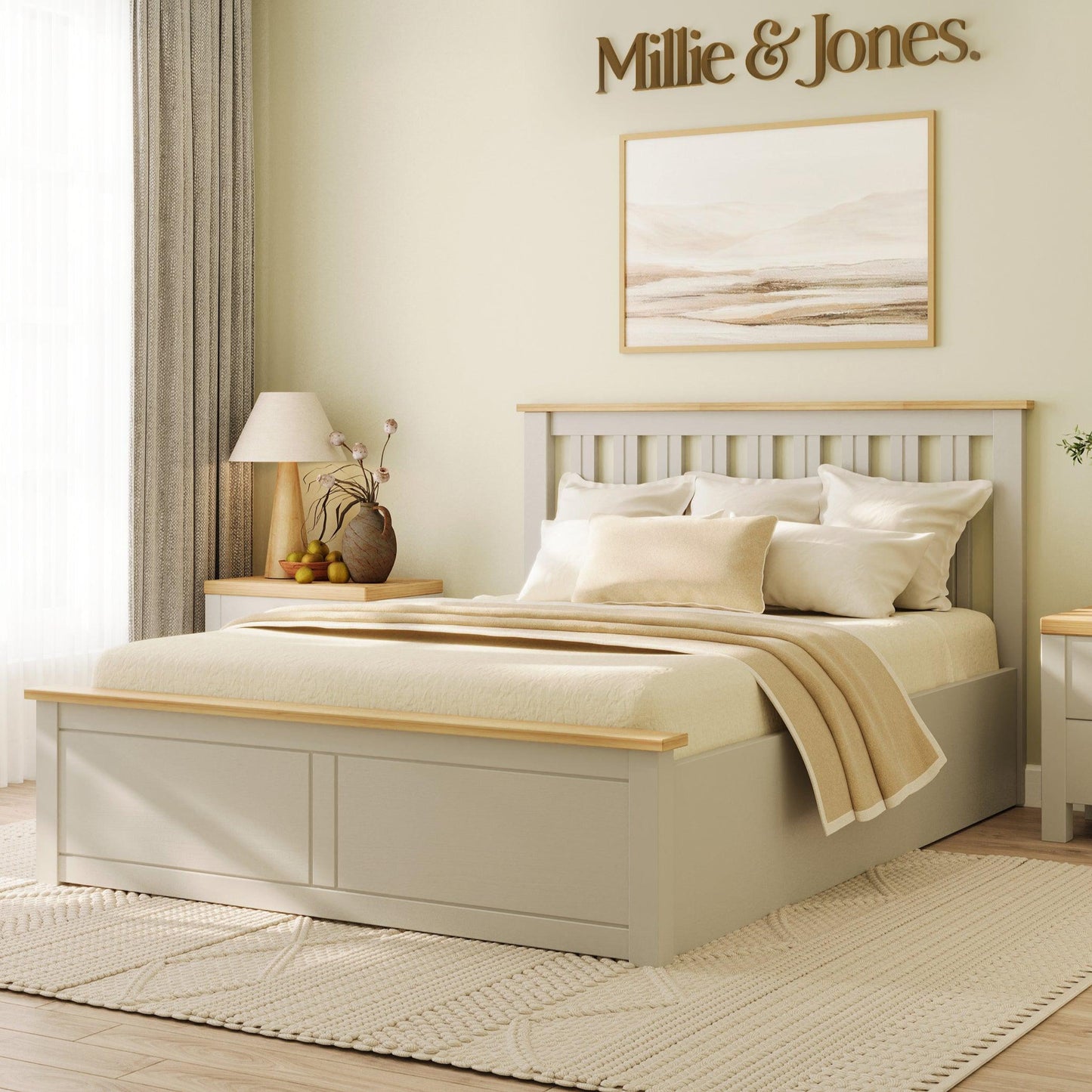 The Solis Ottoman Double Bed - Millie & Jones