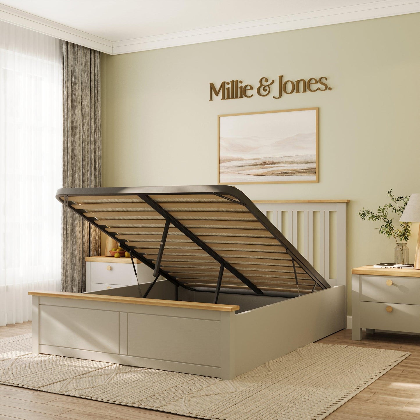 The Solis Ottoman Double Bed - Millie & Jones