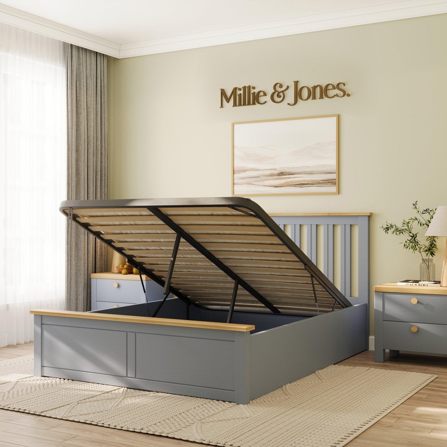 The Solis Ottoman Double Bed - Millie & Jones