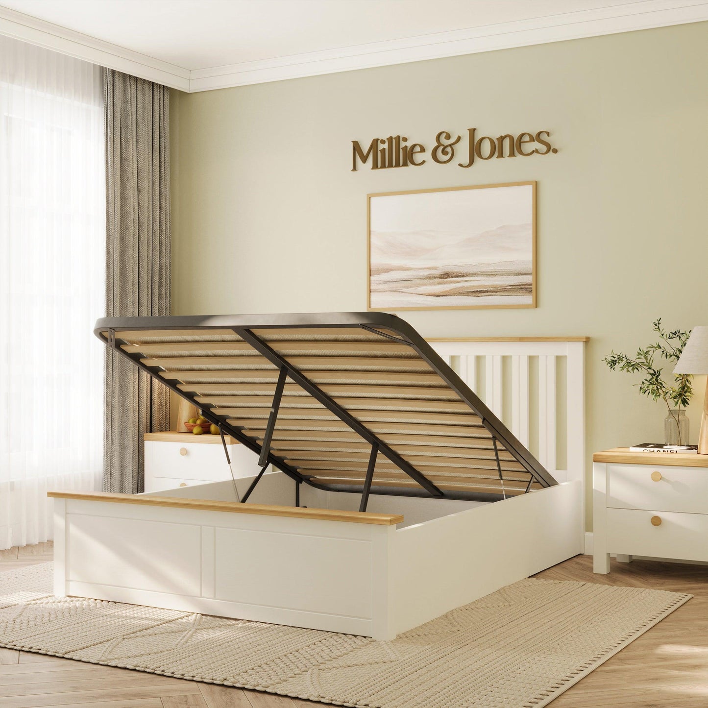 The Solis Ottoman Double Bed - Millie & Jones