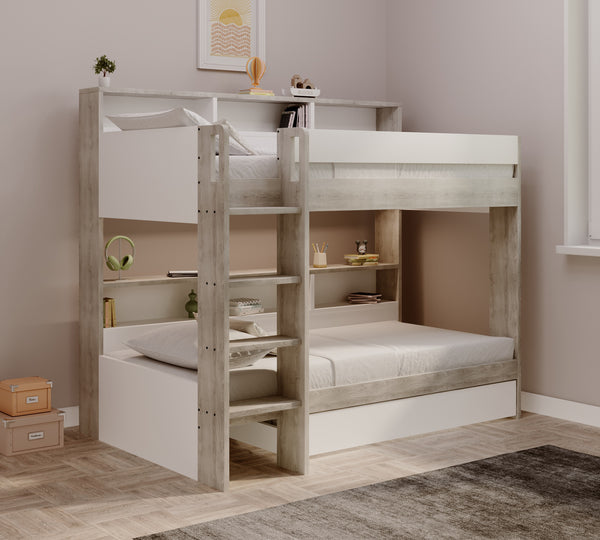 Henley Storage Bunk Bed with Shelves