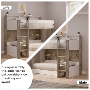 Henley Storage Bunk Bed with Shelves