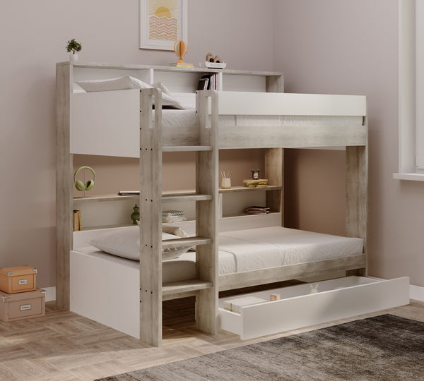 Henley Storage Bunk Bed with Shelves