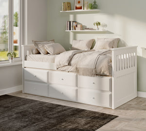Henry Single Trundle Bed with Drawers