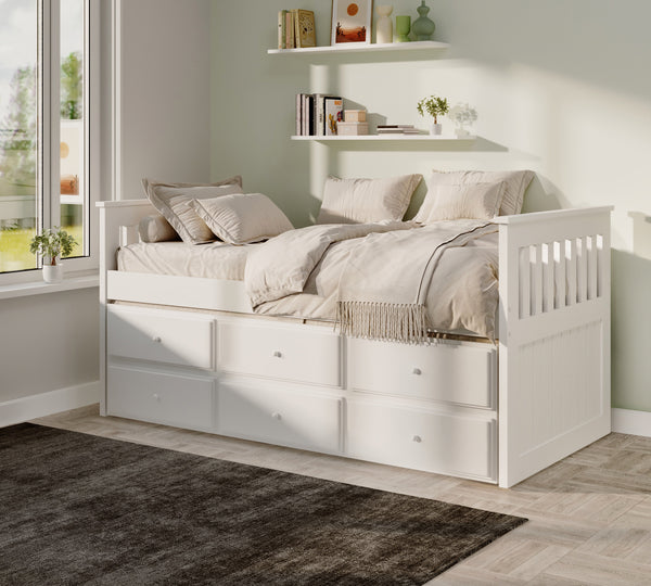 Henry Single Trundle Bed with Drawers