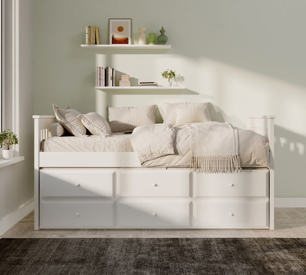 Henry Single Trundle Bed with Drawers