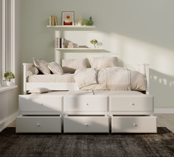 Henry Single Trundle Bed with Drawers