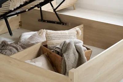 Herringford Ottoman Oak Double Bed