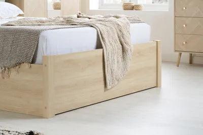 Herringford Ottoman Oak Double Bed