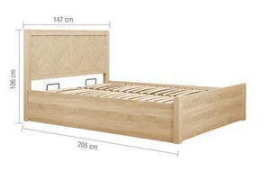 Herringford Ottoman Oak Double Bed