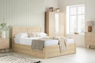 Herringford Ottoman Oak Double Bed