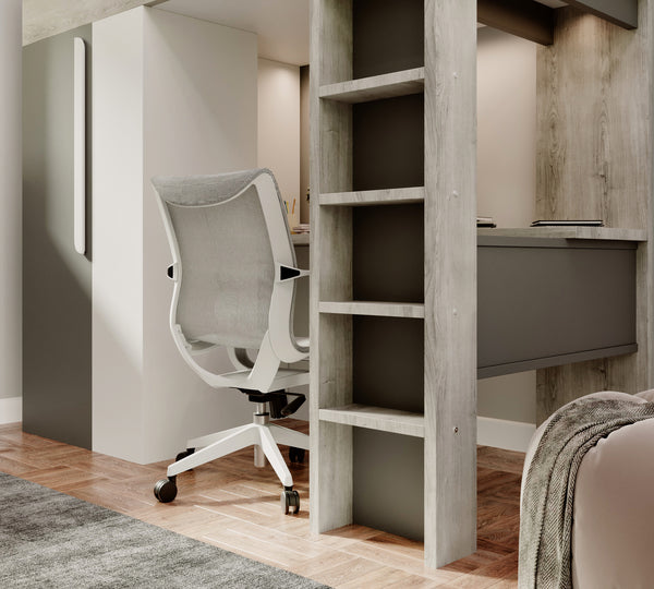 Highgate High Sleeper with Desk, Wardrobe & Shelves