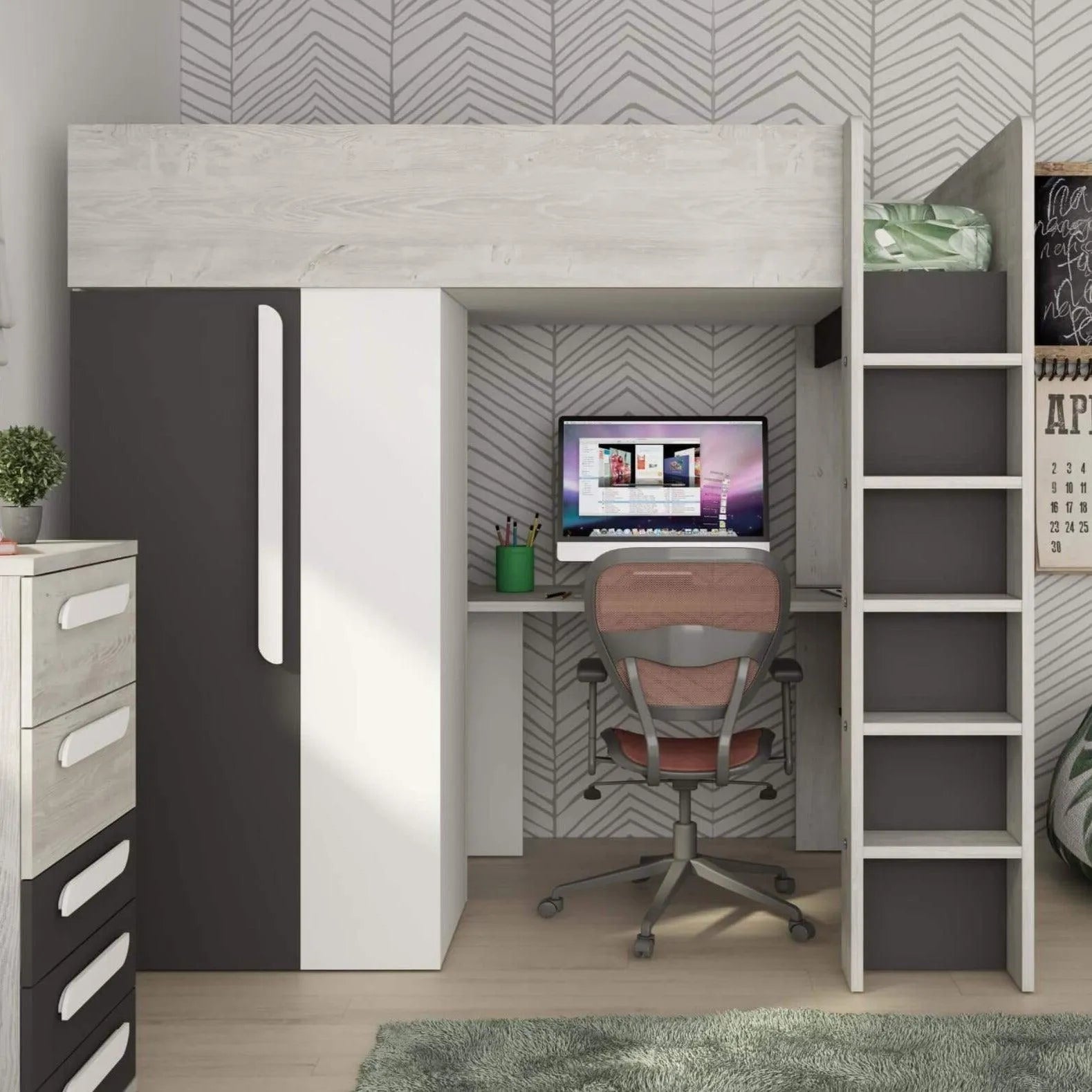 highgate-high-sleeper-with-desk-wardrobe-shelves