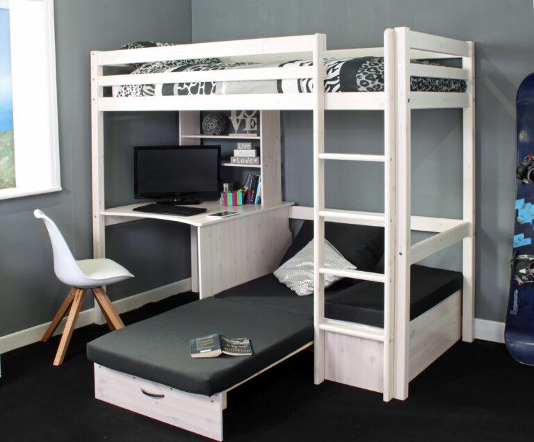 The Hit High Sleeper with Desk & Sofa Bed - Millie & Jones