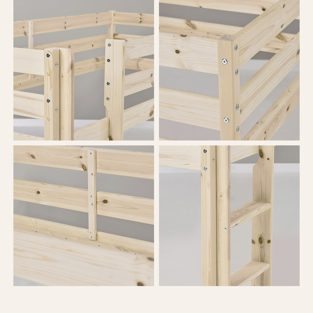 HoppeKids Shorty Midsleeper in White or Natural