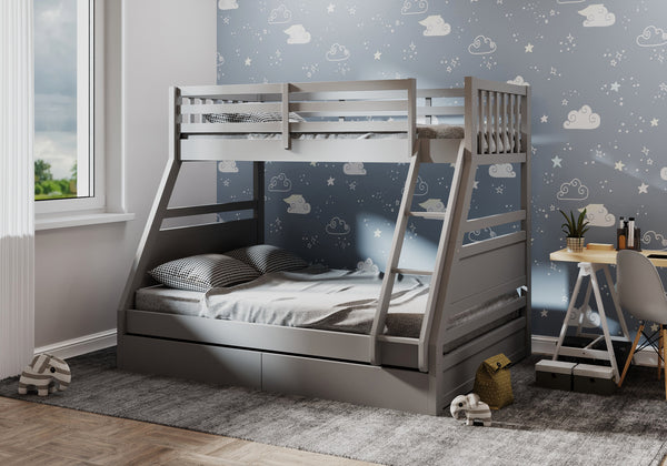 Hugo Triple Bunk Bed with Drawers