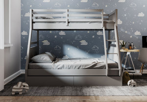 Hugo Triple Bunk Bed with Drawers