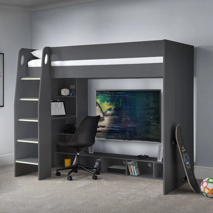 Interstellar Gaming Bed with Desk