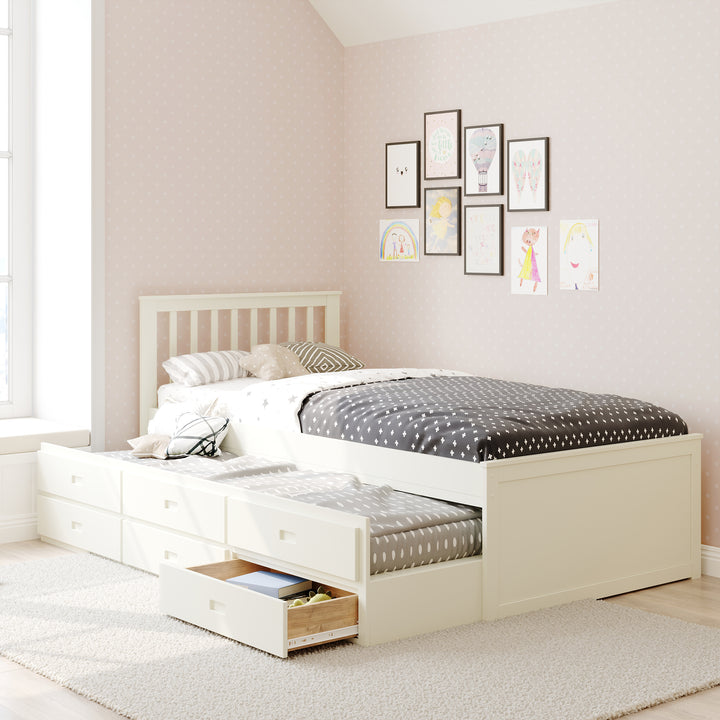 Ivy Guest Bed with Trundle & Drawers