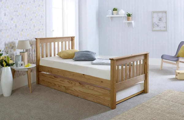 Kendal Solid Pine Bed with Storage