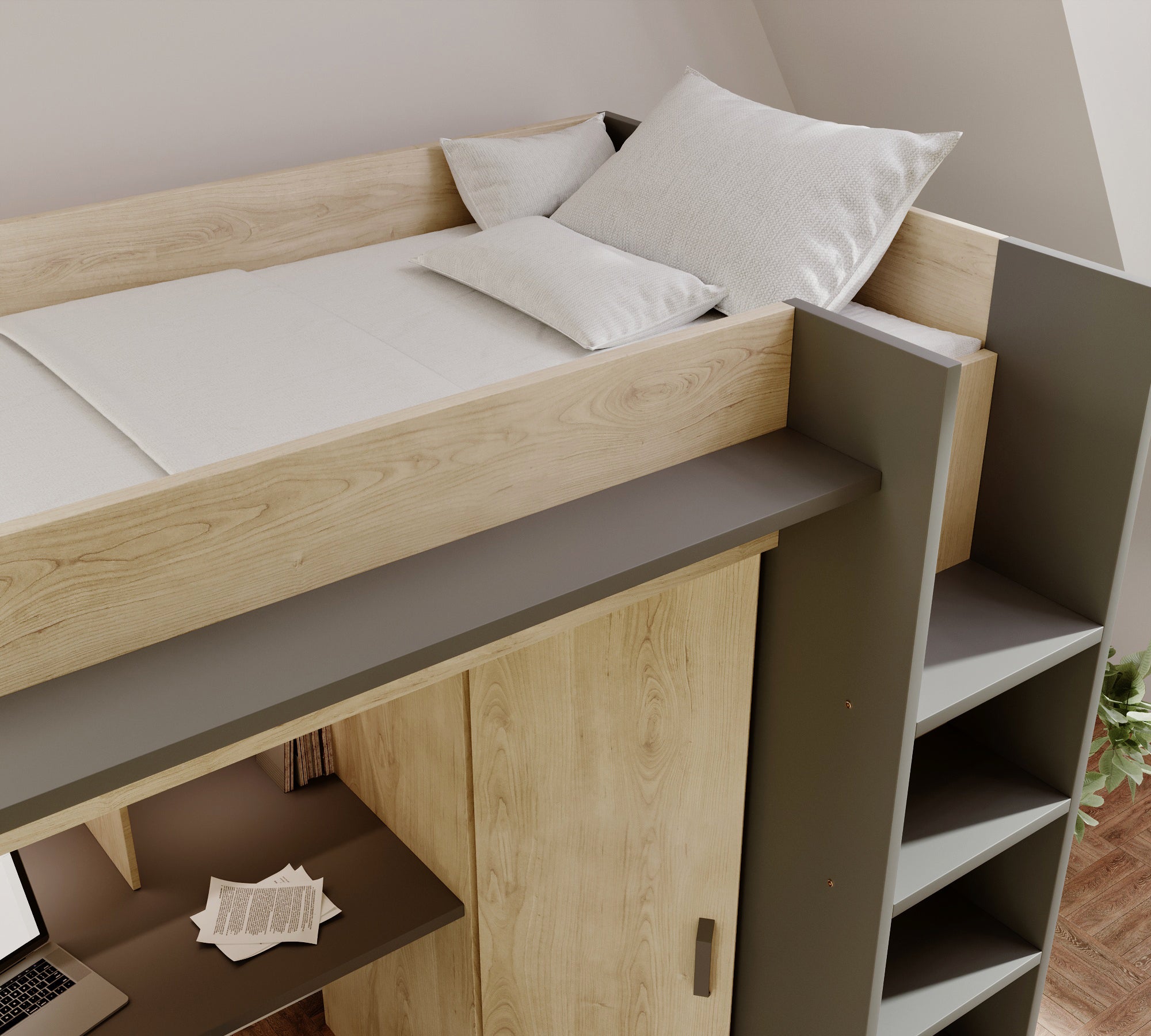 kensington-high-sleeper-with-desk-wardrobe