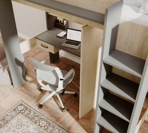 Kensington High Sleeper with Desk & Wardrobe