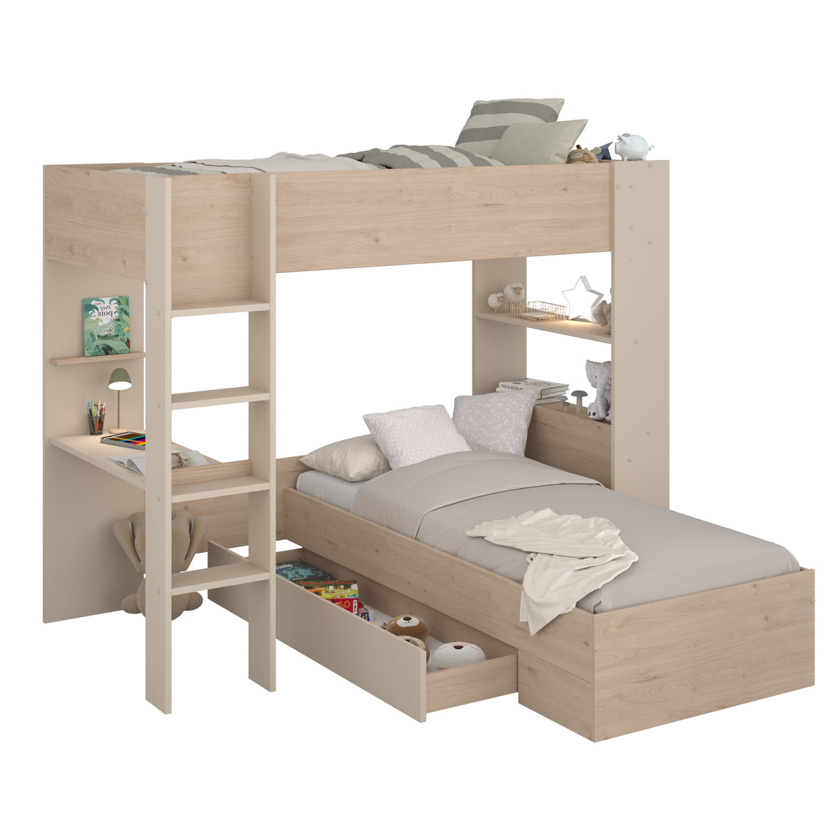 Kingston Oak Cashmere Bunk Bed