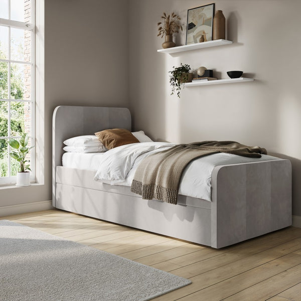 Daisy Velvet Single Trundle Bed