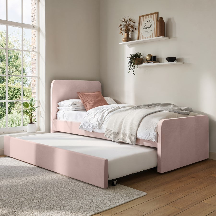 daisy-velvet-single-trundle-bed