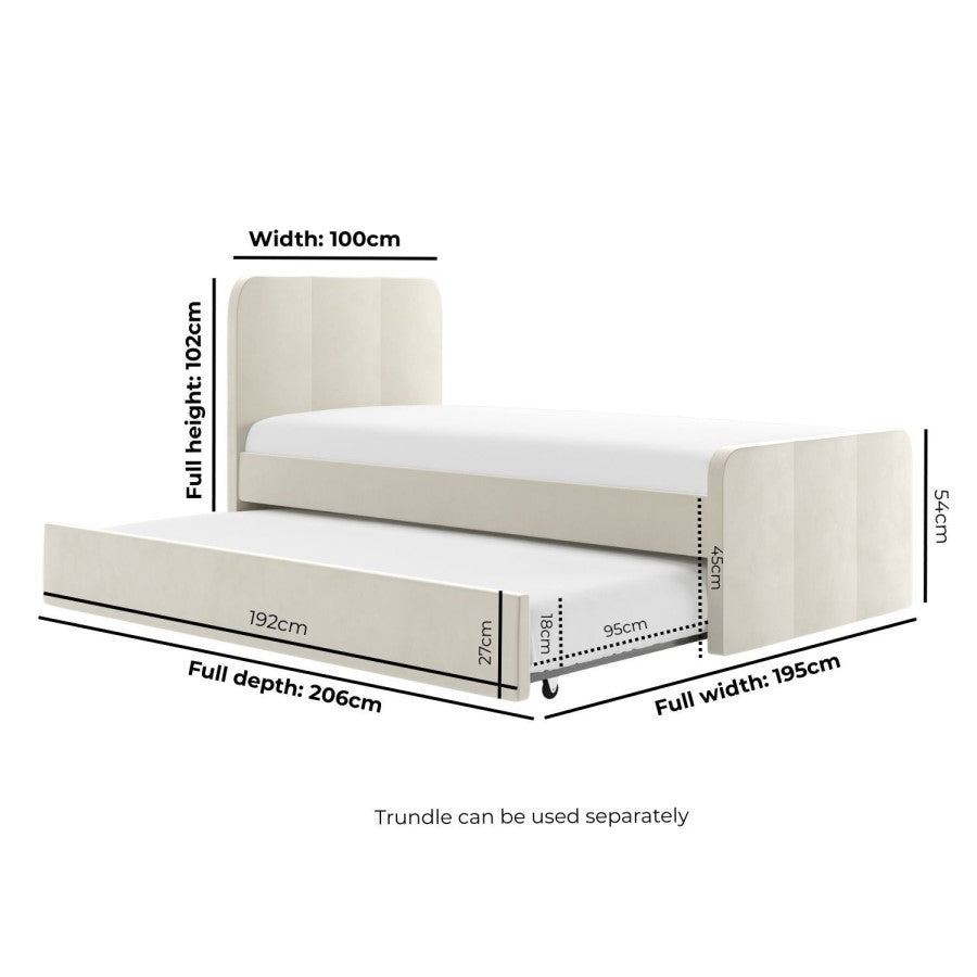 daisy-velvet-single-trundle-bed